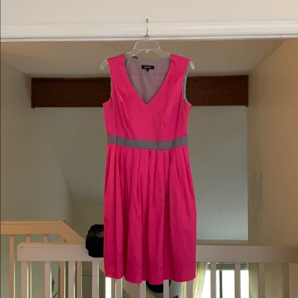 Fit & Flair Sleeveless Dress with Pockets Size 8
